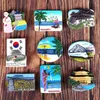 Imãs de geladeira Coréia menina mapa Japão Arquitetura Maldivas 3d ímã de geladeira Havaí praia América EUA turismo lembrança coleção presente decoração para casa 230809