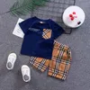 Summer Baby Clothing Sets T-Shirt Shorts Kids Designers Clothes Fashionable Personality Fashion Letter 2pcs/Set Sport