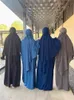 Vêtements ethniques Ramadan Dubai Abaya Jilbab Khimar ensemble musulman femmes Turquie robes avec Hijab femme Islam robe modeste Eid Abayas à capuche 230808