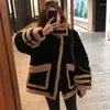 Casaco de pele oversize de lã de cordeiro para inverno camurça sintética jaqueta bomber grossa e quente de pelúcia feminina solta tops streetwear