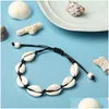 Perlé Bohème Sea Shell Bracelet Pour Femmes Filles À La Main Chaîne Corde Coquillage Chaînes Hommes D'été Plage Wrap Bracelet De Mode Boho Jewe Dhviq