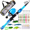 Rod REEL COMBO 38st barn Sea Fishing Set Mini Spinning Pole Accessories 230809