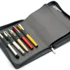 Pencil Cases KACO ALIO Pen Storage Bag Portable Zipper Case Waterproof Canvas Black Grey for 10 20 Pens 230808