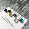 Pendant Necklaces Top Quality Candy Pendant 22 Colors Colorful Crystal Black Pink Blue Green Red Water Drop Necklace For WomenDJ1090 230808