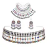 Wedding Jewelry Sets Turkish Bohemian Coin Necklaces Earrings Belly Chains Hair Clips for Women Afghan Indian Festival Party 230808