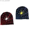 Beanie/Skull Caps Y2K Beanie Spider Web Hat Y2K Knit Beanie Hat Skull Beanie Spider Web Beanie Hat Baggy Slouchy Beanie Cap Skull Hat Z230809