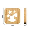 Veilleuses En Bois Cheval Forme Creative 3d Led Lumière Étoile Usb Table Lampe De Bureau Pour Enfants Cadeau De Noël Décor À La Maison Offre De Noël