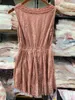 Casual Dresses Sales Japan Liz Lisa Special Ochre Red Dress Full Lace Mesh Embroidery Satin Linning Square Collar Mini