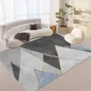 Lätt lyxig geometriska mattor vardagsrum mjukt flanell matta nordisk minimalistisk stil lounge matta tvättbara mattor för sovrum dekor hkd230809
