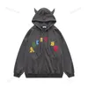 Sweats à capuche pour femmes Sweats Femme Sweats Tops Y2k Angel Demon Ears Lettre Broderie Hoodies Femmes Gothique Oversize Hoodie Harajuku Pull Vêtements 230808