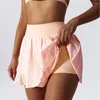 Aktive Shorts CUTIES Damen 2-in-1-Tennisrock mit hoher Taille, plissiert, Sport, Golf, Skort, Fitnessstudio, Fitness, Laufen, Yoga, kurzes sportliches Training