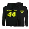 Eo1t 2023 Formel 1 Herrenmode Hoodies Sweatshirts F1 Racing Team Lewis Hamilton Ham44 Fluoreszierende Grafik mit Kapuze Damen Langarm Pullover Hoody Kleidung