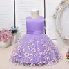 Girl Dresses Bron Dress 2023 Summer Flower Baby 1 Years Birthday Party For Girls Lace Princess Infant Costume