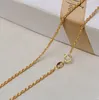 Hänge halsband 100 riktiga 18k guldsmycken au750 halsband för kvinnor tröja halsband gula 40 60 cm solid kedja cirka 1 2m 230808