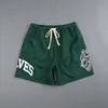 Heren Shorts 2023 Street Fashion Zomer Netstof Ademend Informeel Fitness Jogging Workout Gym Groen Sport 230809