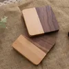 4 Style Splicing Faggio Black Walnut Wood Coaster Retro Isolamento Cup Mat Famiglia Square Round Coaster all'ingrosso LX2722