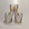 2/3 Stück/Lot japanisches Edo-Kiriko-Kristall-Whiskyglas, manuelles Diamantschliff-3D-Relief-Weinglas, Royal Court, klarer Whisky-Verkostungsbecher HKD230809