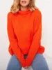 Women's Sweaters 2023 Autumn Winter Turtleneck Sweater For Girl Basic Soft Knitted Oversized Blue Pullovers Thick Knit Top Jumper