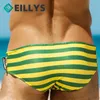 Männer Shorts Sexy Männliche Badeanzüge Boxer Niedrige Taille Mann Strand Badehose Atmungsaktive Bord Gestreiften Beachwear 2023 Sommer