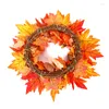 Decoratieve Bloemen 45cm Herfst Krans Kerstdecoratie Thanksgiving Garland Window Restaurant Home Pompoen Deur