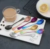 Spoon Stainless Steel Strring Scoop Teaspoon Dessert Spoons Tableware Party Decoration Cutlery Bar Tool