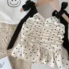 Kleding Sets 2023 Zomer Mode Pakken Voor Meisjes Polka Dot Top Shorts 2 Delige Set Pak Celebrity Stijl Elegante kinderen