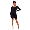 Milk Silk Slim Fiting Long Sleeve Bodysuit Fashion New Off the Back Solid Color Bodysuit