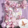 Other Event Party Supplies Macaron Balloon Garland Arch Kit Foil Metal Rose Gold Confetti Balons Baby Shower Wedding Happy Birthday Party Decor Kids Adults 230809