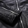 جاكيتات الرجال رجال فو فو سترة نارية دراجة نارية 5XL للرجال السترات الأسود jaqueta de couro masculina Outwear Male Pu Leather Coats Mens ZA319 230808