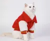 Kattdräkter hundkläder Petrock Varm Cherry Lamb Wool Baseball Uniform