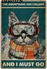 Vintage Black Cat Poster in metallo Funny Pet No Targa in metallo Retro Simpatici animali Targa in metallo Adesivo da parete per Man Cave Bar Pet Shop Home Decorazione personalizzata 30X20CM w01