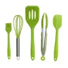 wholesale Cookware Sets Design Kitchenware Silicone Heat Resistant Kitchen Cooking Utensils Non-Stick Baking Tool Cooking Tool Sets 3 Colors 10 pcs for 1 set