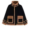 Women's Fur Oversize Coat Lamb Wool Winter Faux Suede Bomber Jacket Thick Warm Teddy Ladies Loose Outwear Tops Streetwear