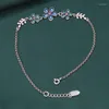 Chains RetroSen Silver Color Drip Glue And Oil Drop Craft Small Flower Necklace Vintage Leaves Collar Chain Short Jewelry