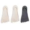 Vrouwen Sokken 3 Pairs Vijf Tenen Zachte Elastische Ademend Katoen Sok Onzichtbare Effen Kleur Sox Medias Cortas Para Mujer ropa