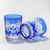 Blue Dragon Eye Whiskey Cup Günstige EDO Kiriko Kristall Weinglas japanischen Stil Rock Tumbler Whiskey Snifter Bierkrug Dropshipping HKD230809