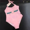 Women's Swimwear Classic Letter Summer Swimwear One Piece Kids Girls Swimsuit Outdoor Vacation Mother and Suit