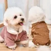 Hundkläder Pet Cat Clothes Autumn Winter Dogs Katter Corduroy varm bomull Små valpar Kläder för Chihuahua