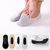 Kvinnors strumpor 3Pair /Lot för män No Show Low Cut Short Ankle Cotton Multipack Non-Slip Silicone Breatble Invisible Black White Summer