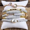 Braccialetti con ciondoli RH Fashion Bohemia Jewelry Beaded Polymer Clay Charm 6pc Stack Bracciali Bangle Set per regalo donna 230809