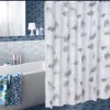 Tandborstehållare Modern duschgardinuppsättning blad Peva vattentätt bad med 12 krokar Anti mögelgardiner för badrumsrum 230809