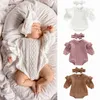 Cardigan 024m Baby Sweater Romper Boys Girls Autumn Winter Clufle Sleeve Long Meetsbelder Born Born Toddler Knitwear 230808