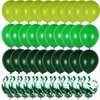 Feestdecoratie 40 stks Groene Ballonnen Set Olijf Ballon Metallic Confetti Ballon Jungle Safari Dier Verjaardag Decoraties Kids Ai262D