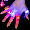 Autres fournitures de fête d'événement 15 pièces dessin animé LED bagues lumineuses brillent dans la lumière sombre jouets pour bébé fille fête d'anniversaire faveurs cadeaux Goodie Bag 230809