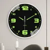 Wall Clocks Home Decoration Inch Design Pared Wanduhr Hanging Brief Silent Room 8 Items Luminous Clock Reloj Living Modern Decor