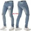 Männer Jeans 2023 Mode Street Style Zerrissene Dünne Männer Vintage Wash Denim Hosen Mens Casual Slim Fit Bleistift Hosen