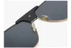 Солнцезащитные очки мужчины роскошная модная черная линза пляж пляж in in insex metal рамки вечеринка ретро -очки 4 цвета 10 шт.