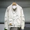 Heren Jassen Cargo Bomber voor Mannen Streetwear Casual Slanke Mode Stand Kraag Jassen Tops Mannelijke Merk Windjack Zwart Beige 230809