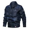 Mens Jackets Solid Denim Jacket Spring Autumn Casual Slim Fit Bomber Male Jean Outwear Cowboy Plus Size 5XL 230809