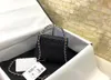 10a Super Original Quality Women Chain Shoulder Bags Caviar Lambskin Leather Luxury Designer CF Bag Fashion Crossbody Classic Flap Handbag Lady Purse 14.5cm